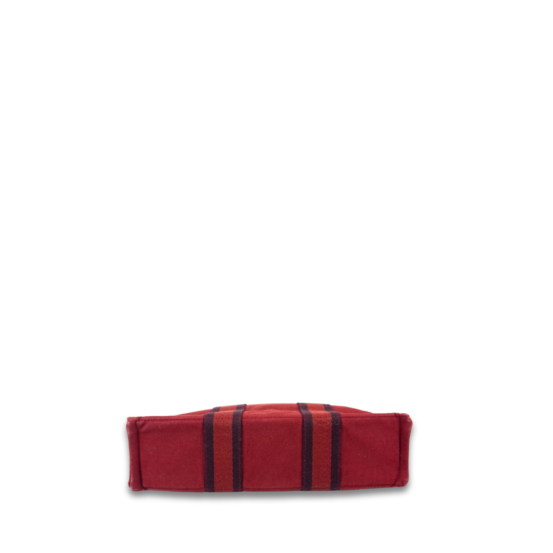 Hermès Red Canvas Fourre Tout PM