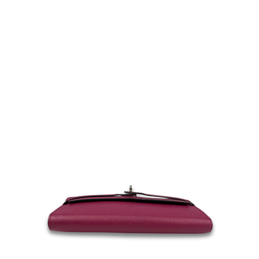 Hermes Rose Pourpre Epsom Kelly Long Wallet