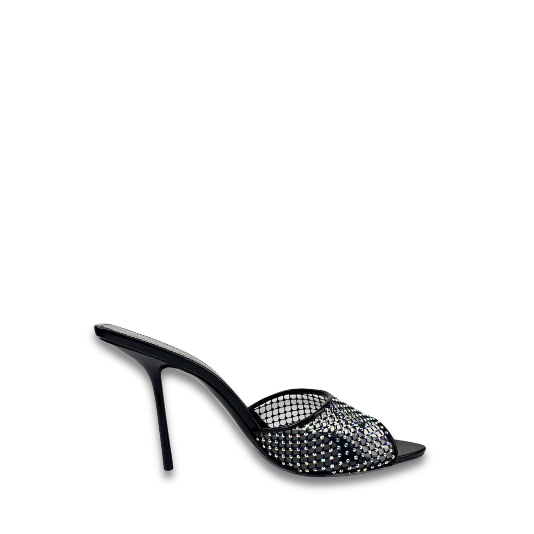 YSL Disco Crystal-Embelished Mules- Size 41.5