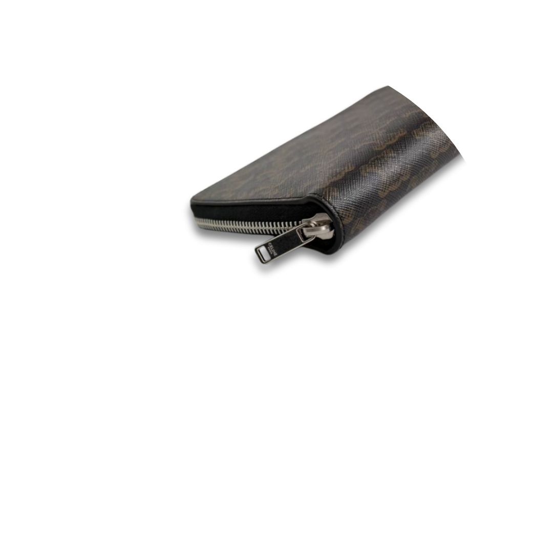 Celine Triomphe Canvas Large Zipper Wallet