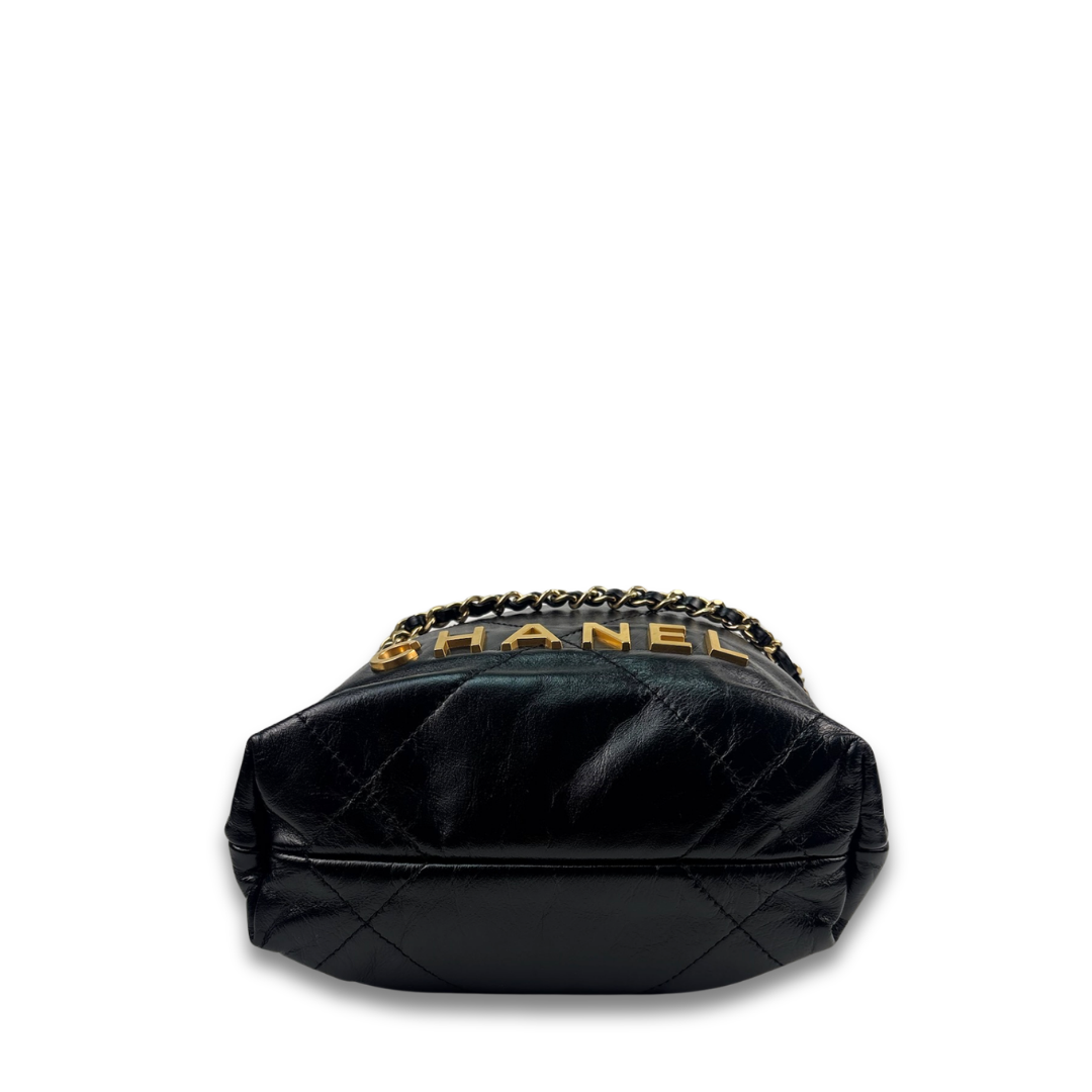 Chanel Black Mini Chanel 22 Hobo