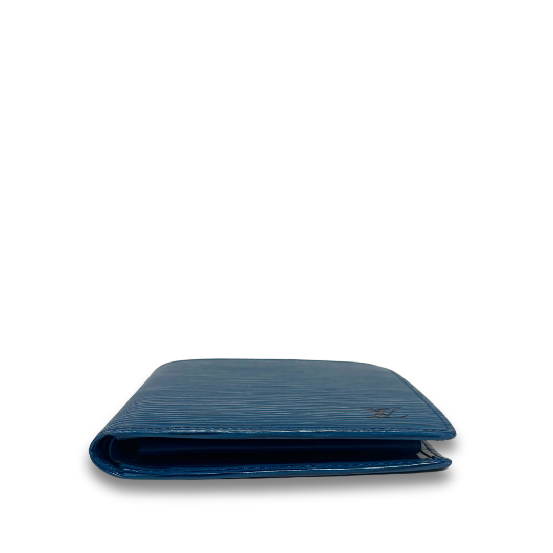 Louis Vuitton Blue Epi Leather Bifold Marco Wallet