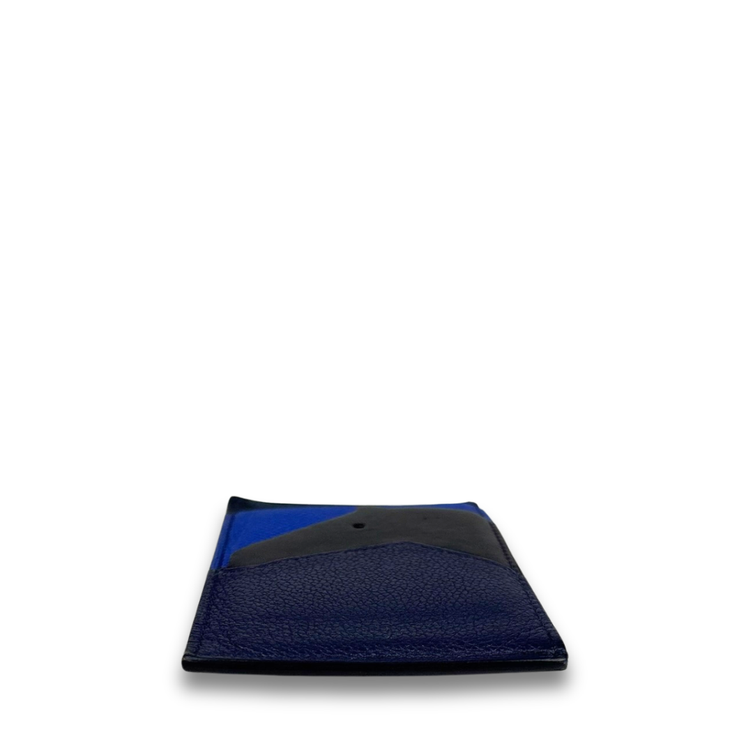 Hermes Blue Epsom Les Petits Chevaux Card Holder
