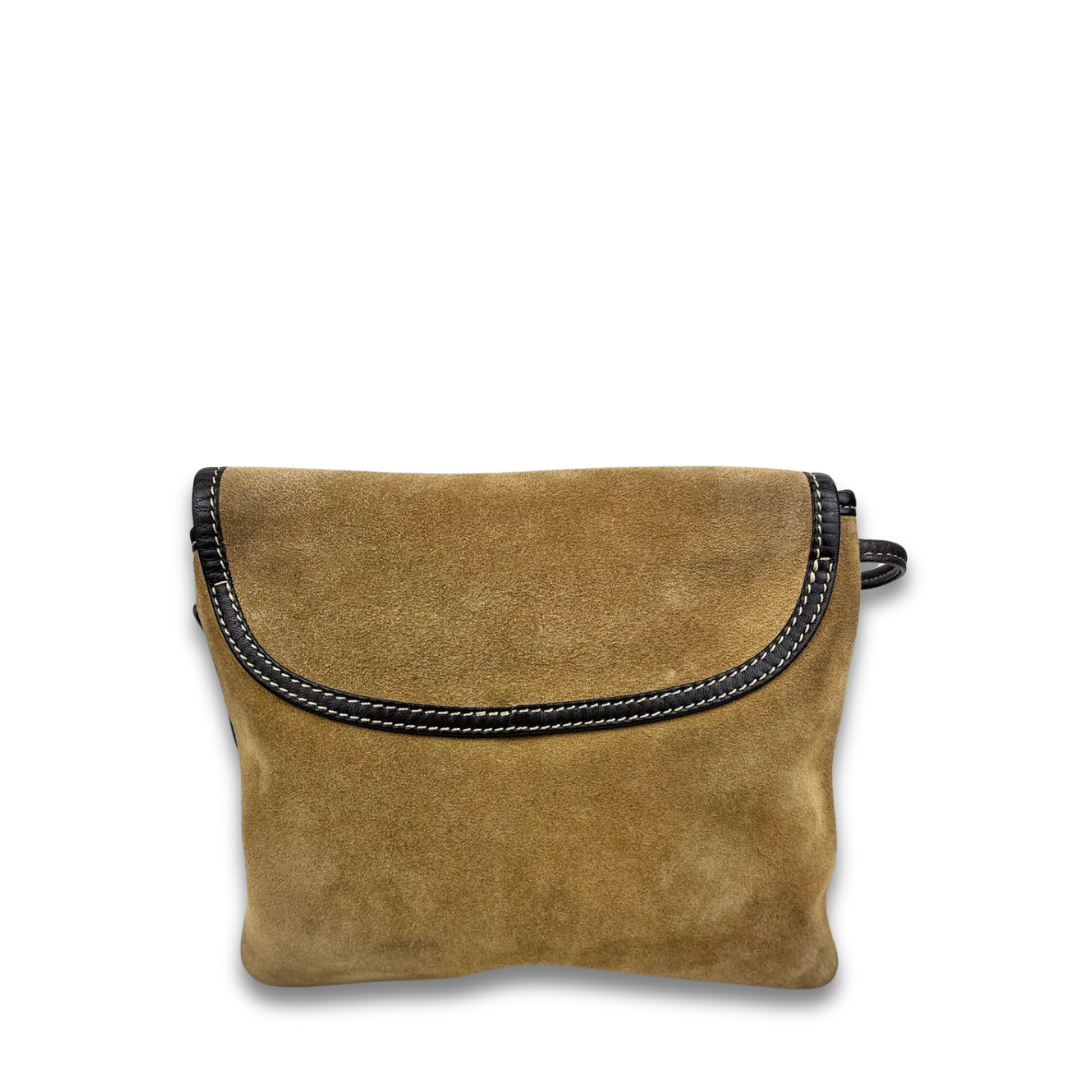 Loewe Suede Anagram Pouch on Strap