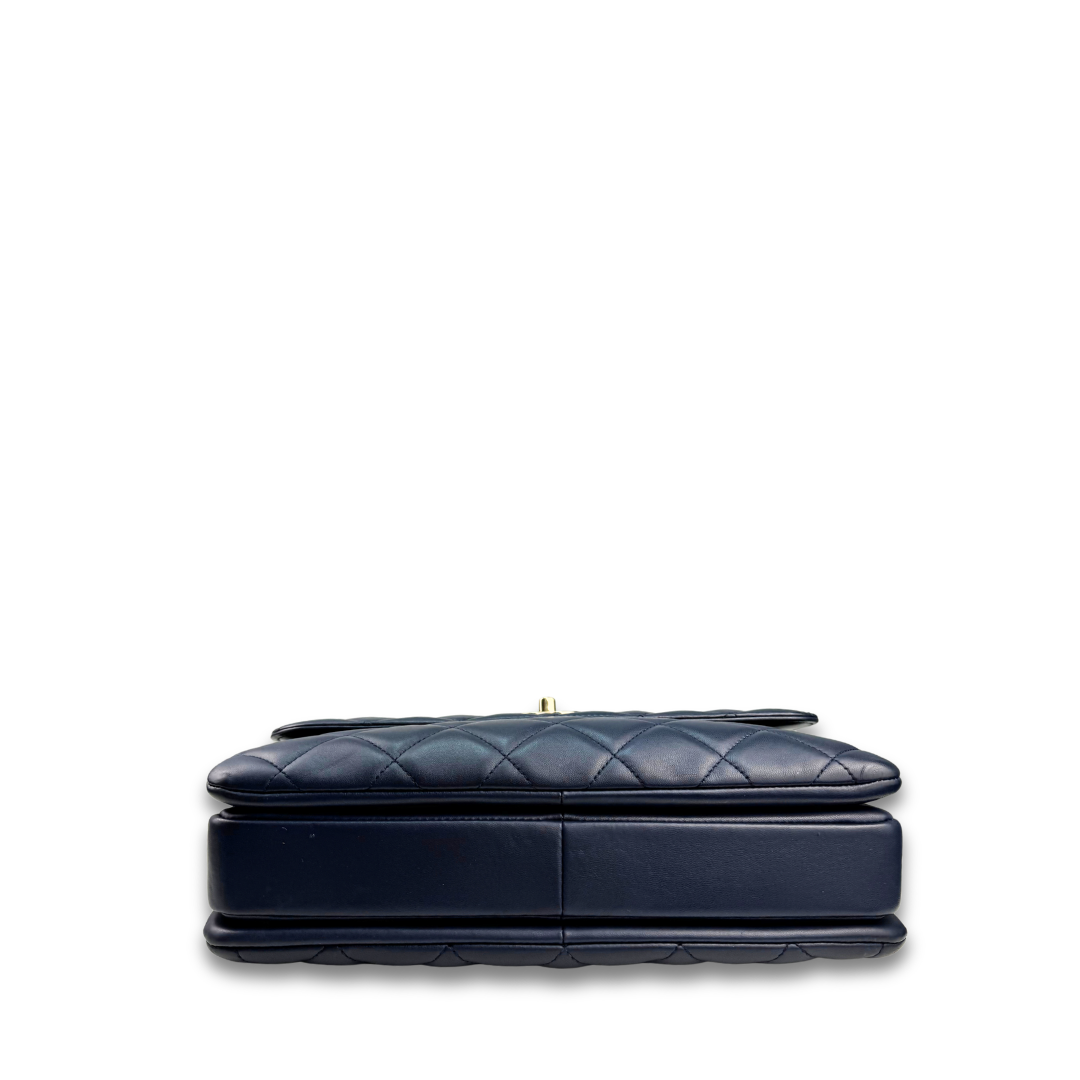 Chanel Navy Blue Medium Trendy Top Handle