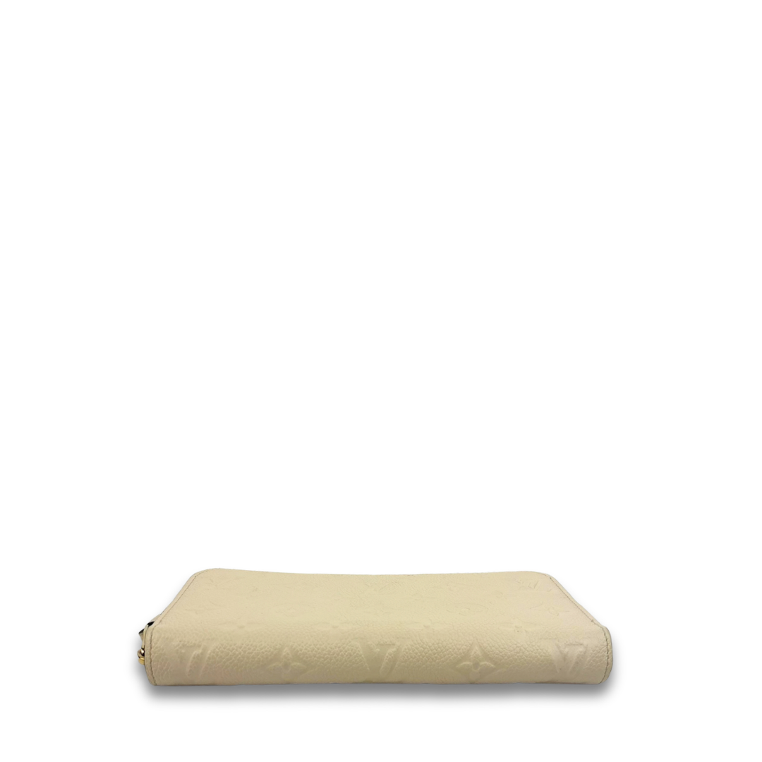 Louis Vuitton Cream Empreinte Zippy Wallet