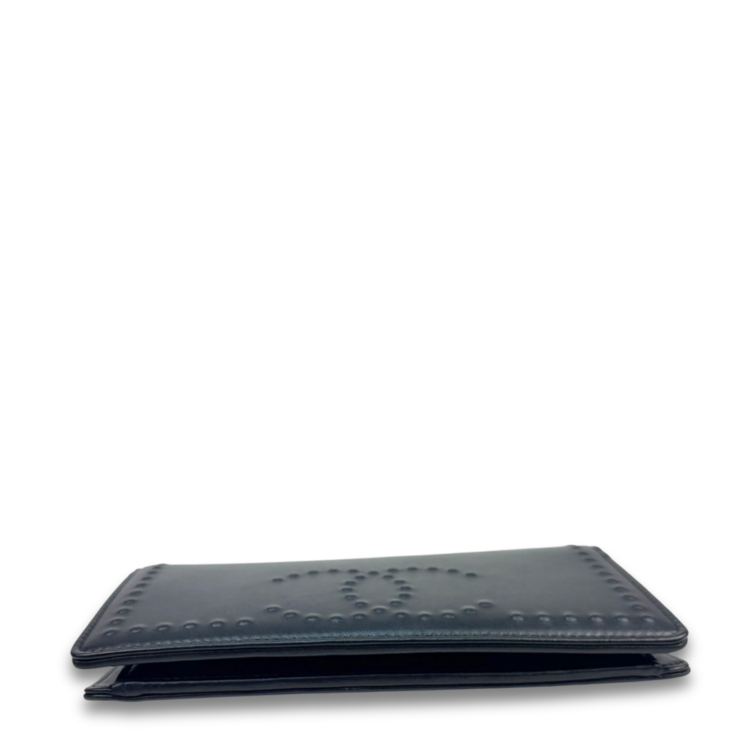 Chanel Studded Lambskin Bifold Flap Wallet