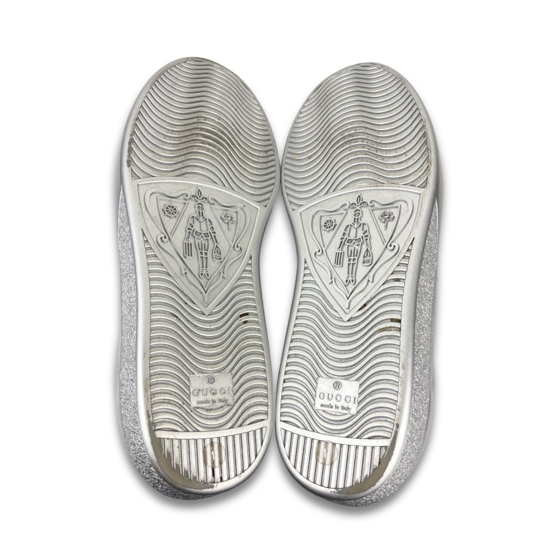 Gucci Men's Silver Sneakers - Size 10