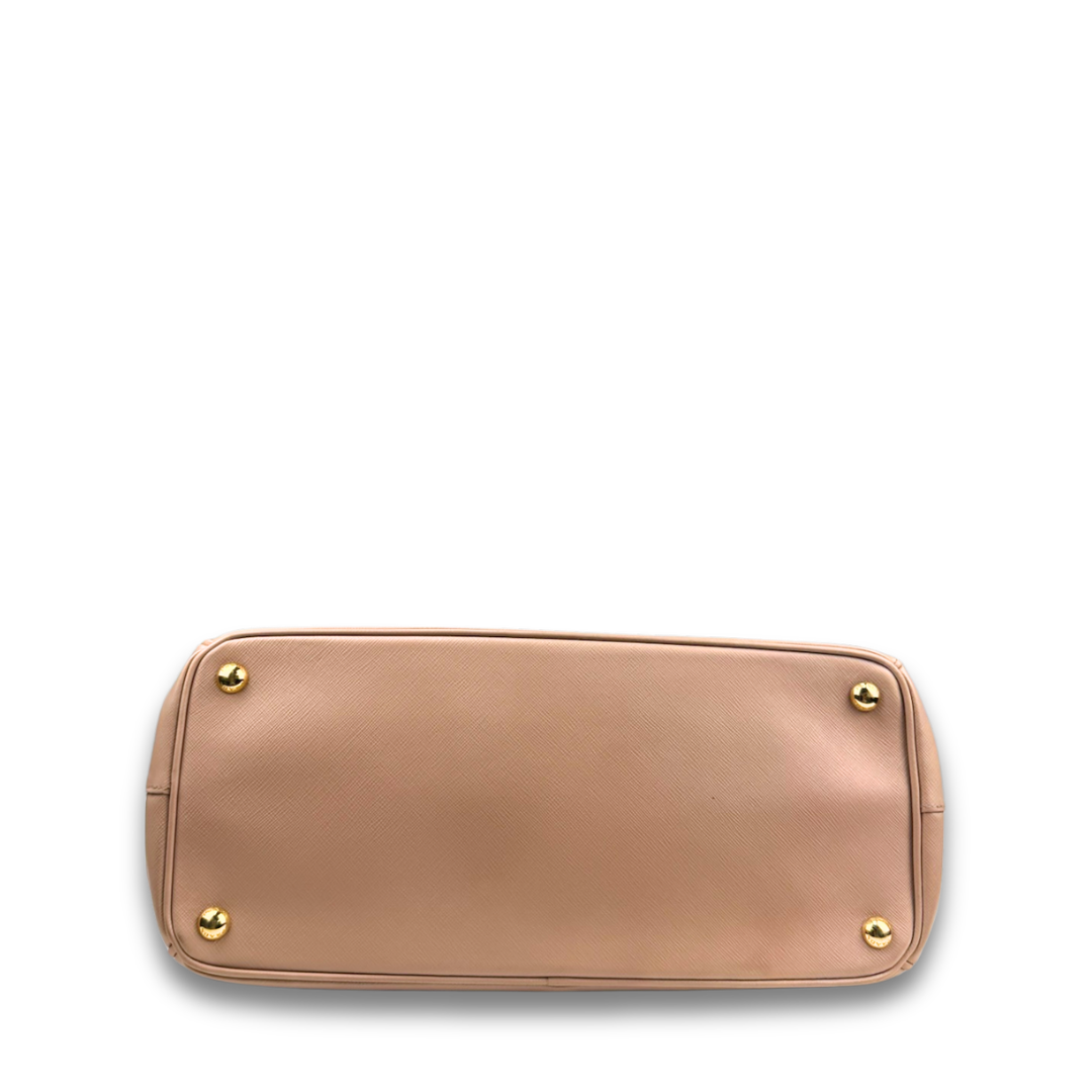 Prada Medium Beige Double Zip Galliera