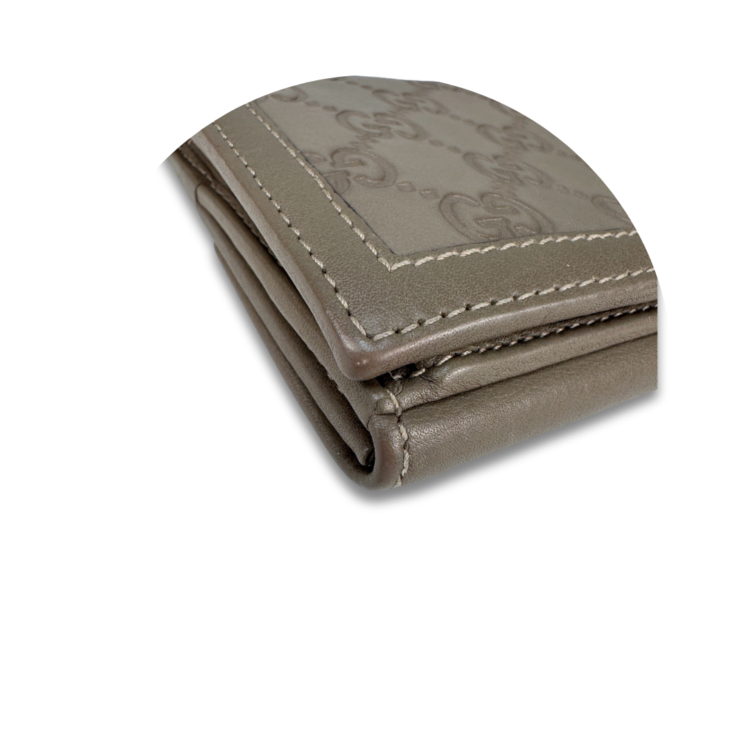 Gucci Grey Guccissima Continental Wallet