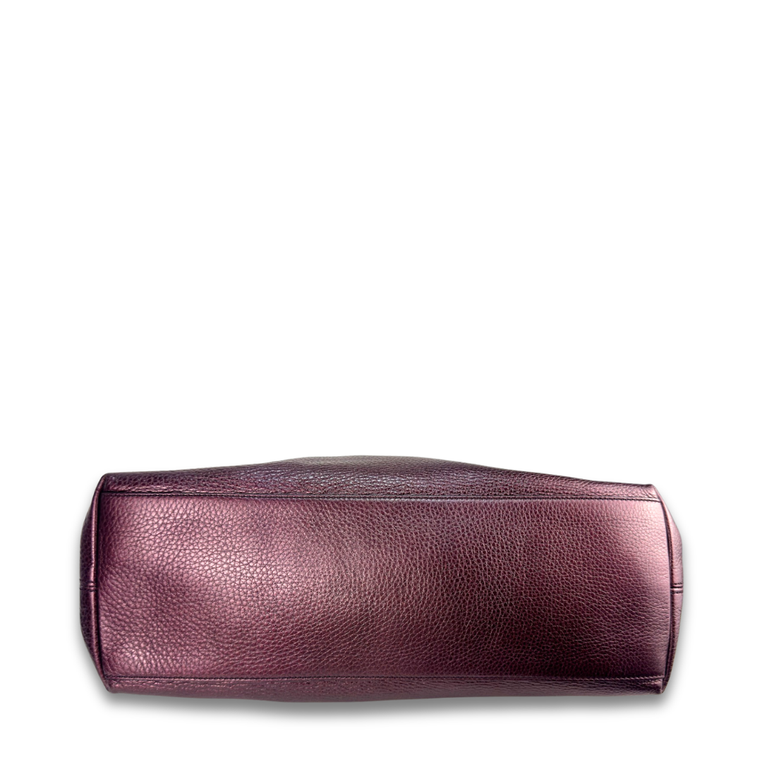 Gucci Metallic Purple Soho Chain Tote
