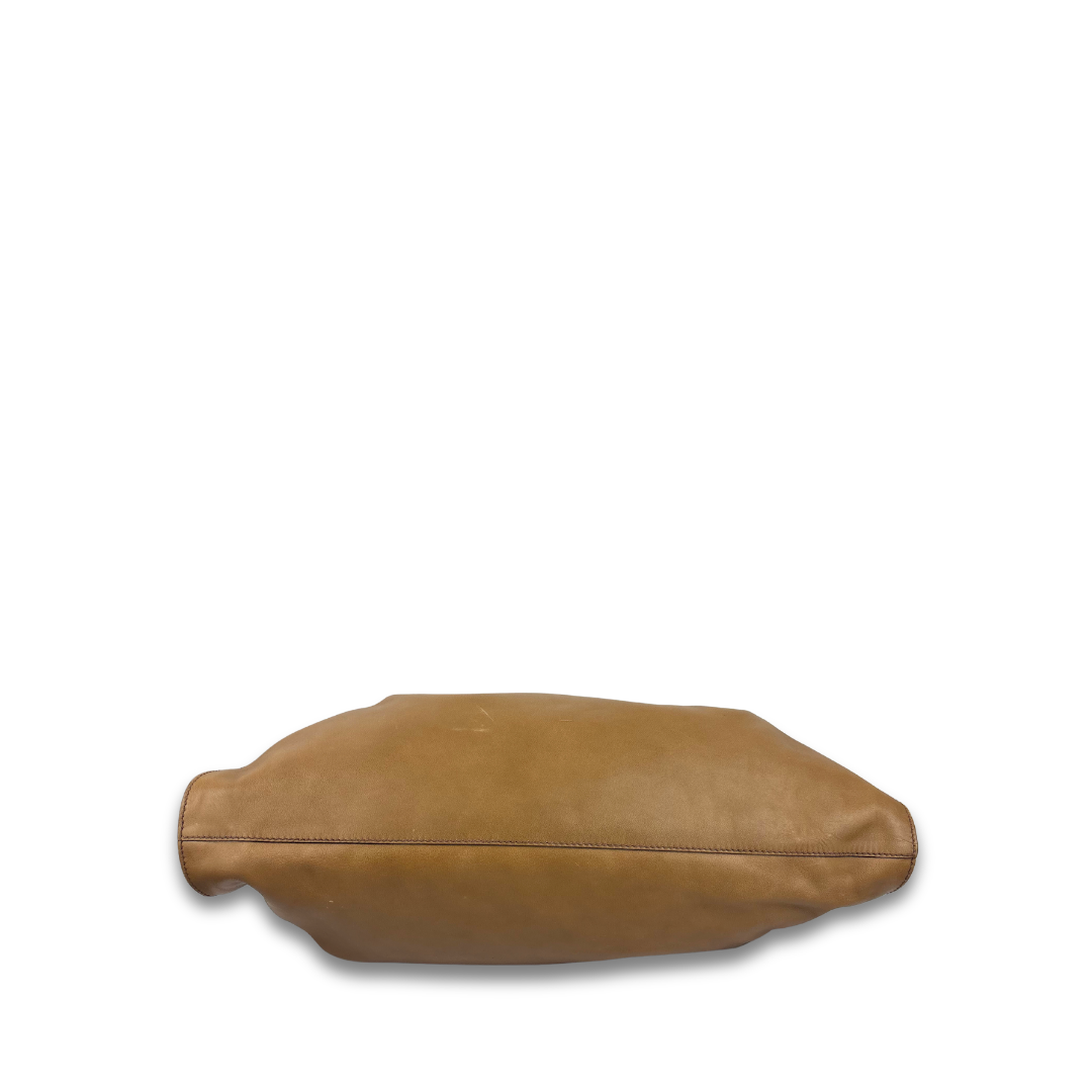 Gucci Brown Ruched Hobo Bag