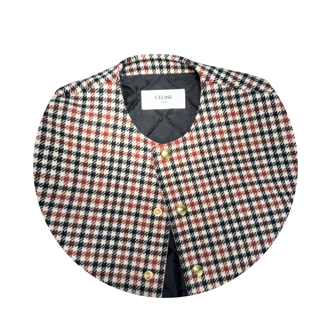 Celine Plaid Chelsea Jacket - Size 34
