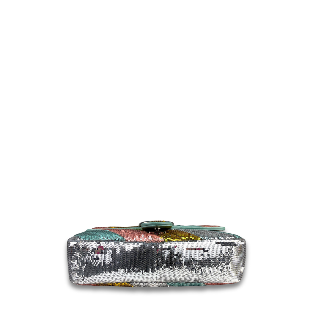 Gucci GG Marmont Sequin Shoulder Bag