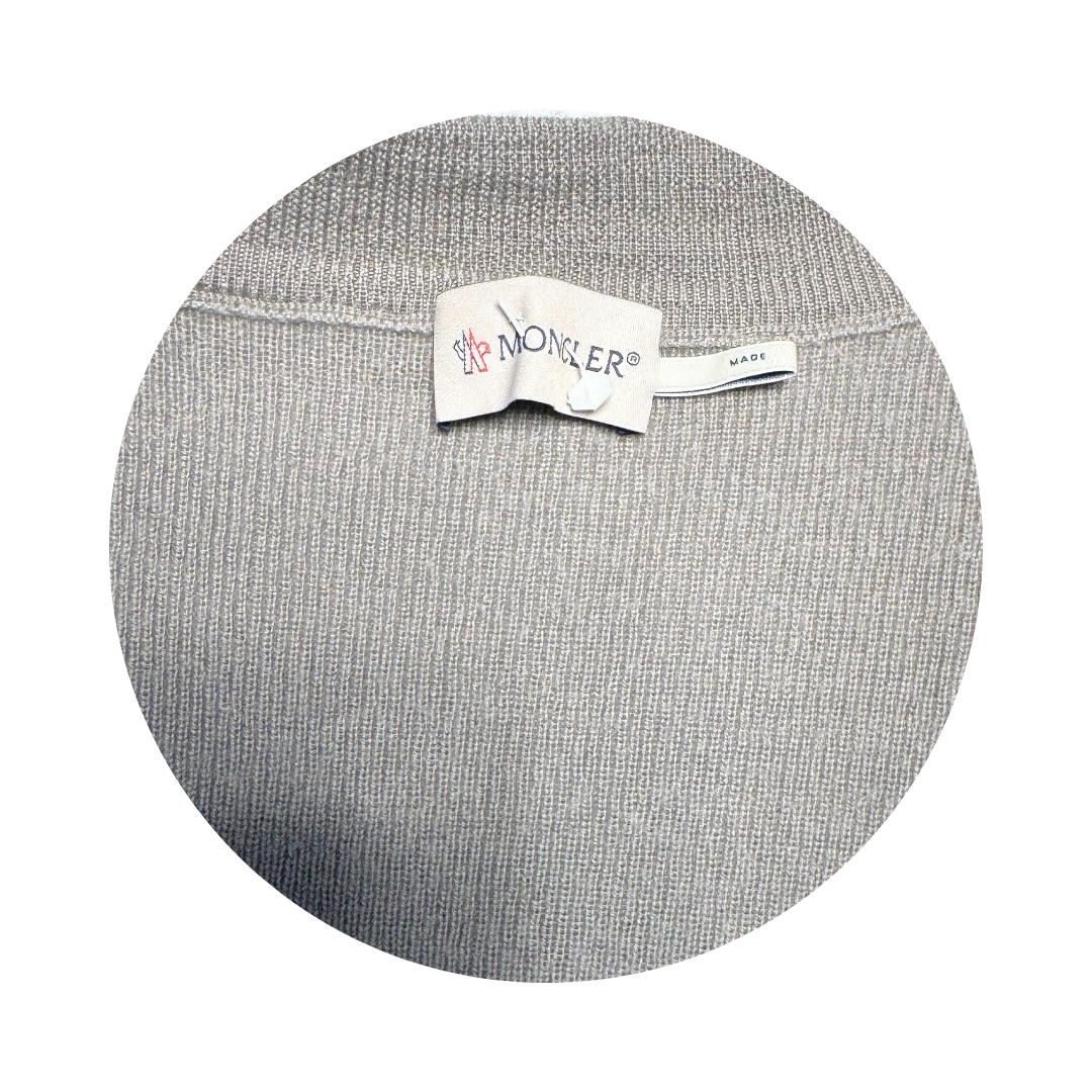 Moncler Silver Padded Cardigan - Size XS
