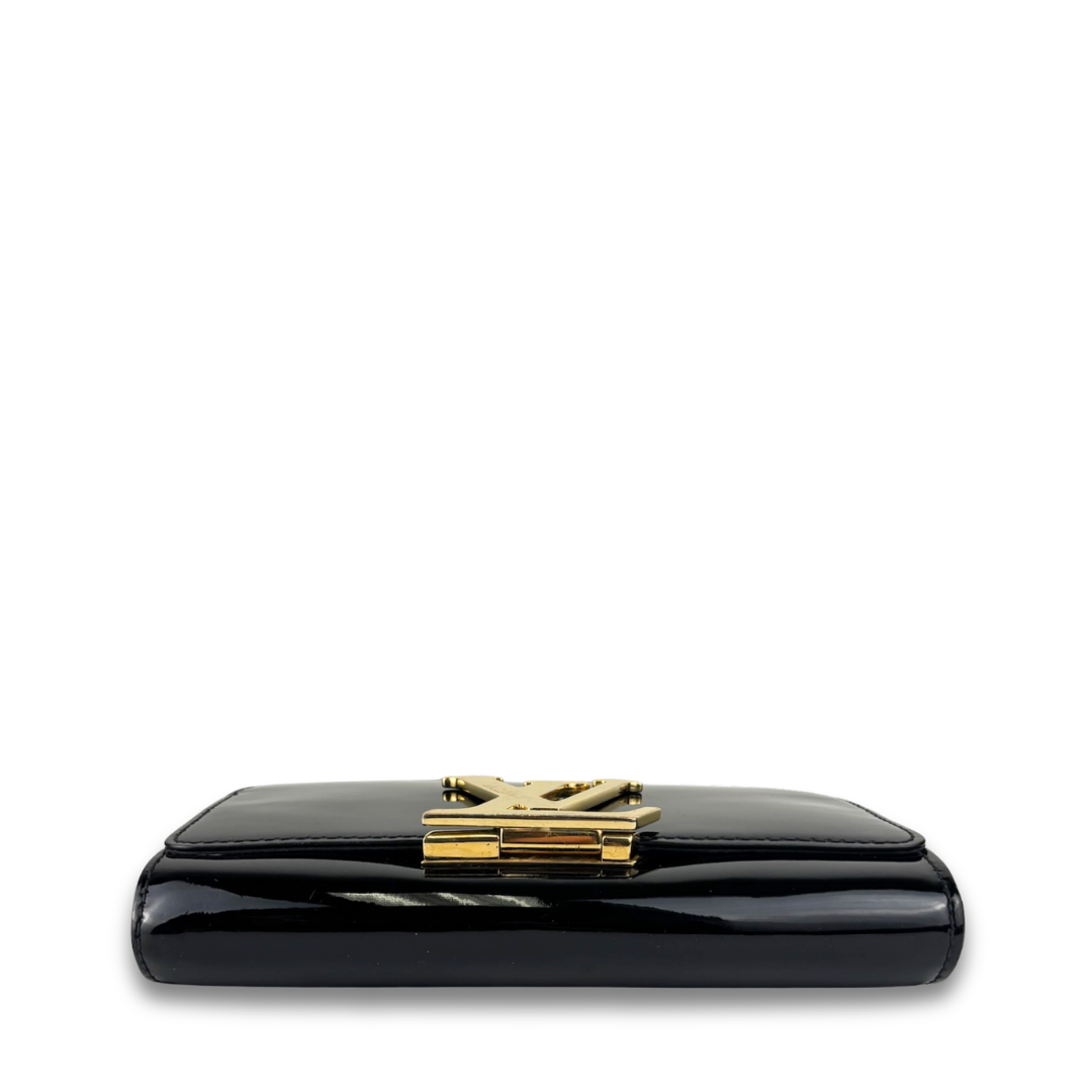 Louis Vuitton Black Patent Chain Louise MM