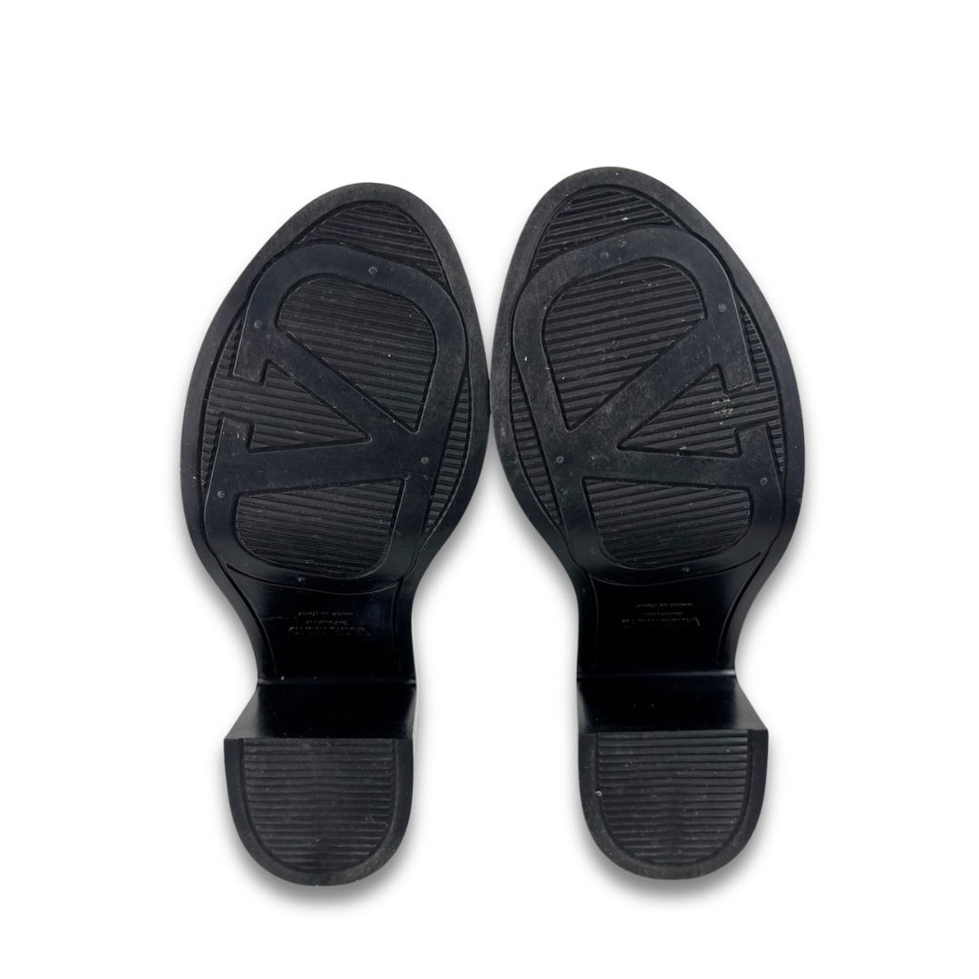 Valentino Shiny Rubber VLogo Mules - Size 37