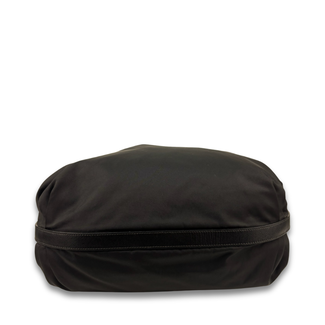 Prada Black Nylon Hobo