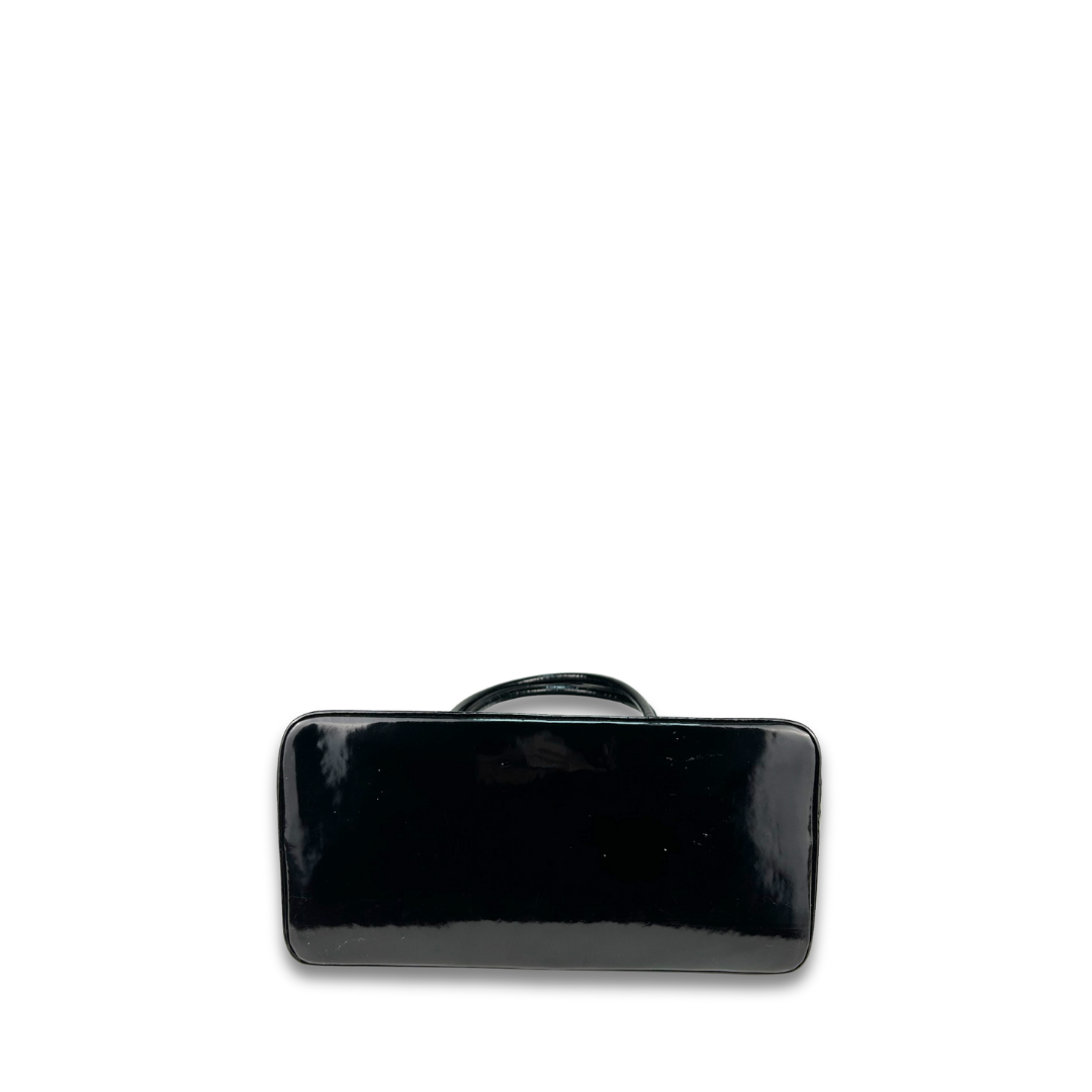 Chanel Black Patent Leather Medallion Tote
