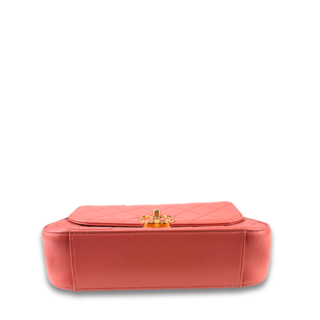 Chanel Salmon Chanel 19 Medium Infinity Top Handle