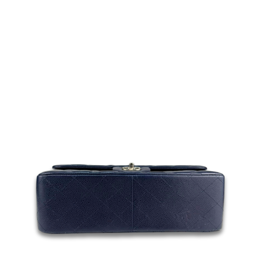 Chanel Navy Caviar Classic Jumbo Double Flap