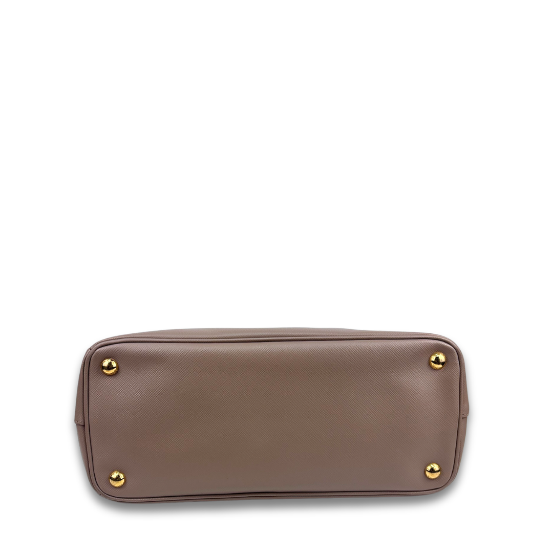 Prada Small Beige Double Zip Galleria