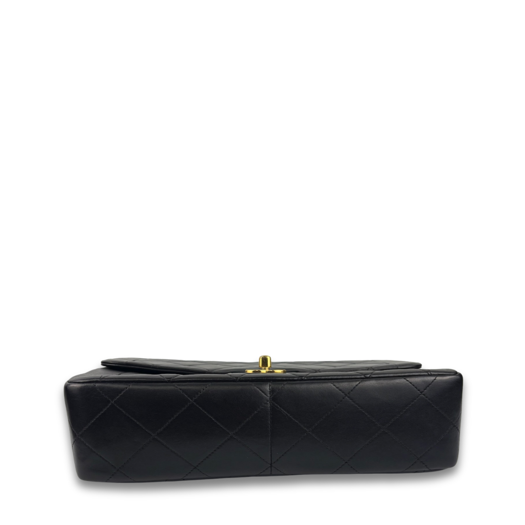 Chanel Black Lambskin Square Single Flap