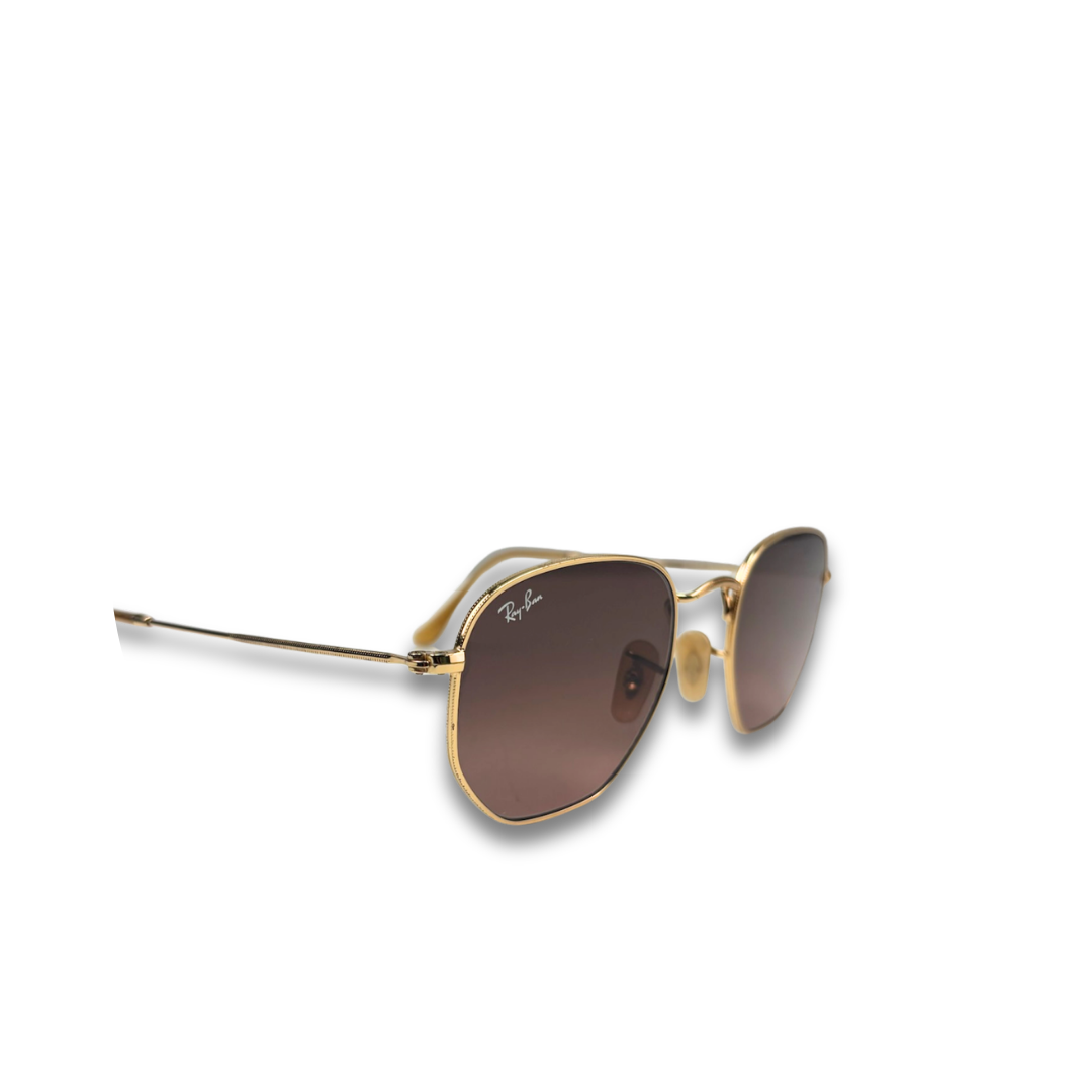 Ray-Ban Hexagonal Gold Sunglasses