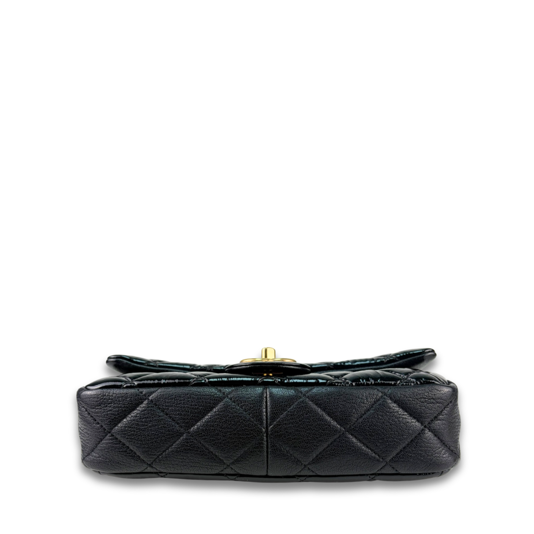 Chanel Patent Goatskin Small CC Eyelet Flap
