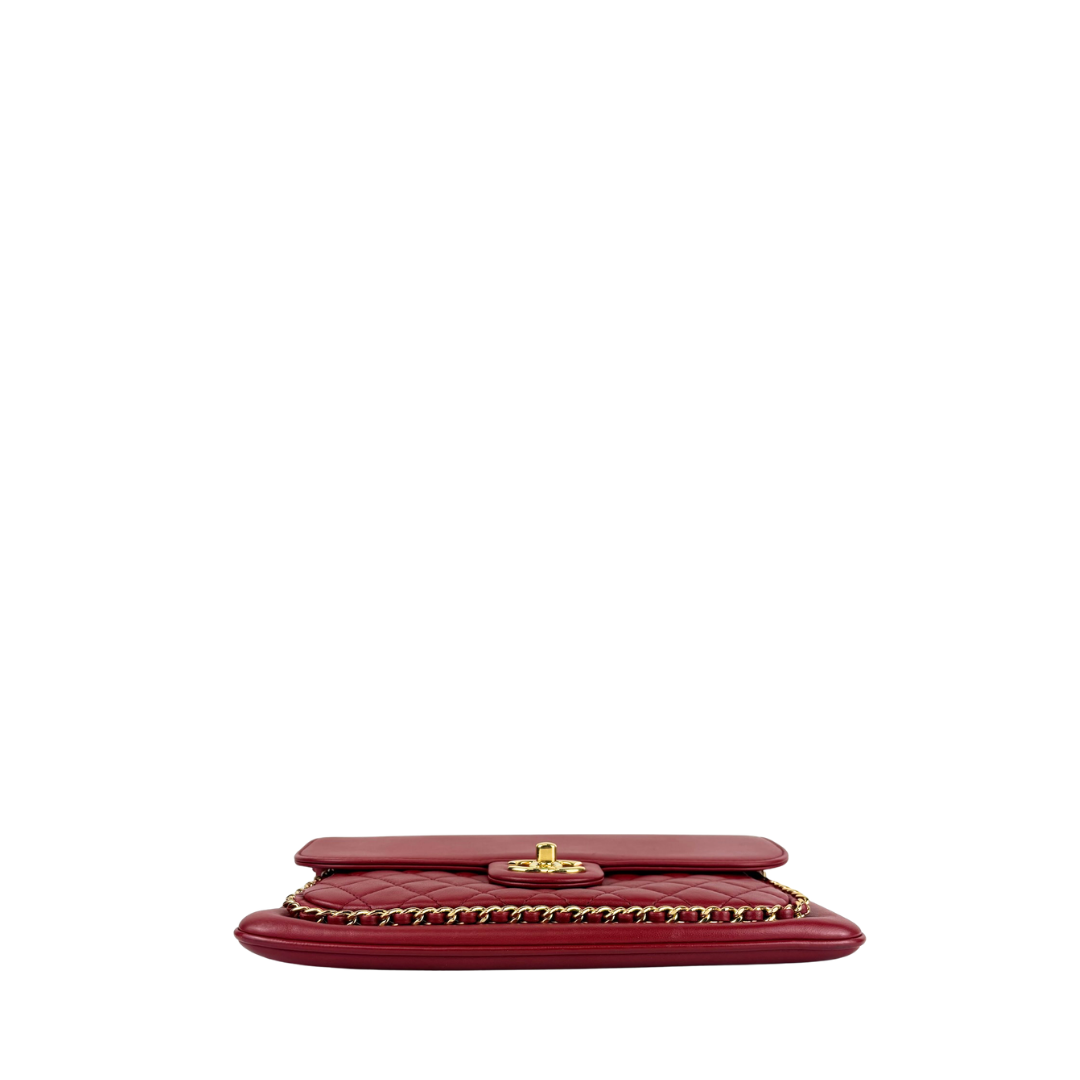 Chanel Red Unchained Single Flap Bag