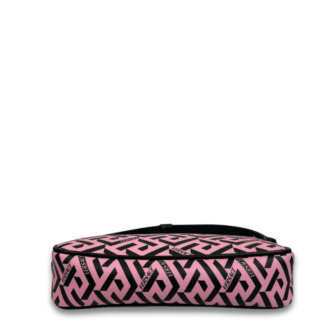 Versace Pink La Greca Geometric Pochette