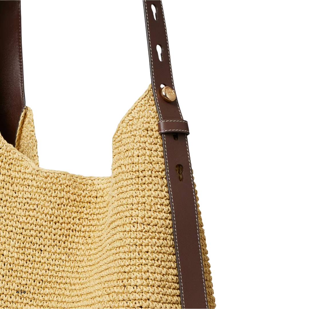 Tory Burch Romy Straw Hobo Bag