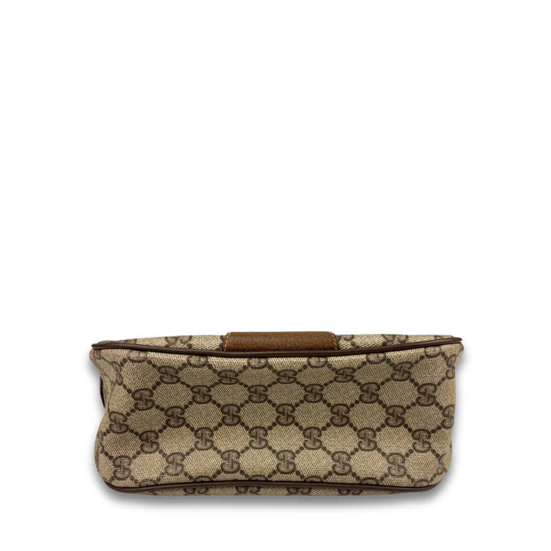 Gucci GG Brown Halfmoon Crossbody