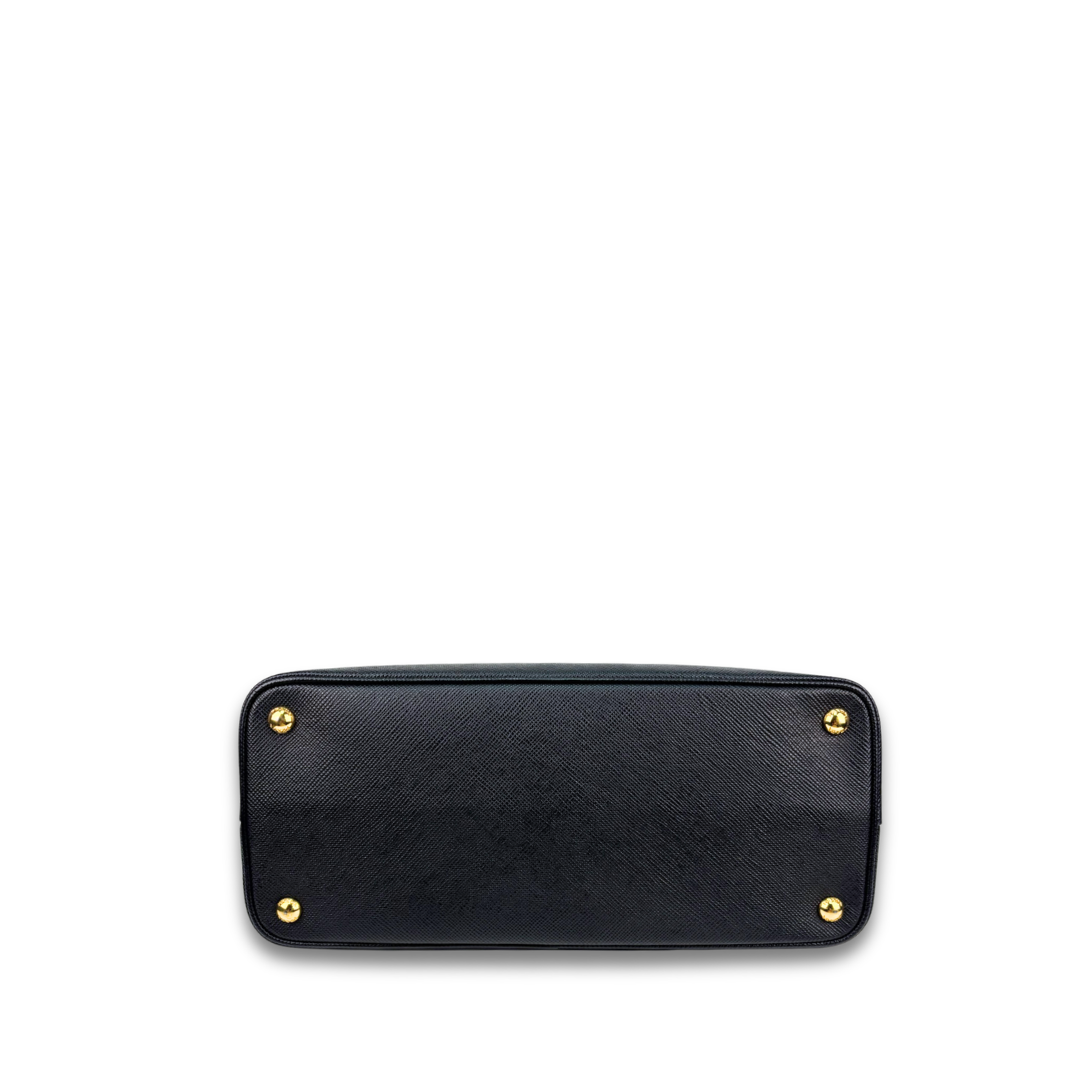 Prada Black Saffiano Double Tote