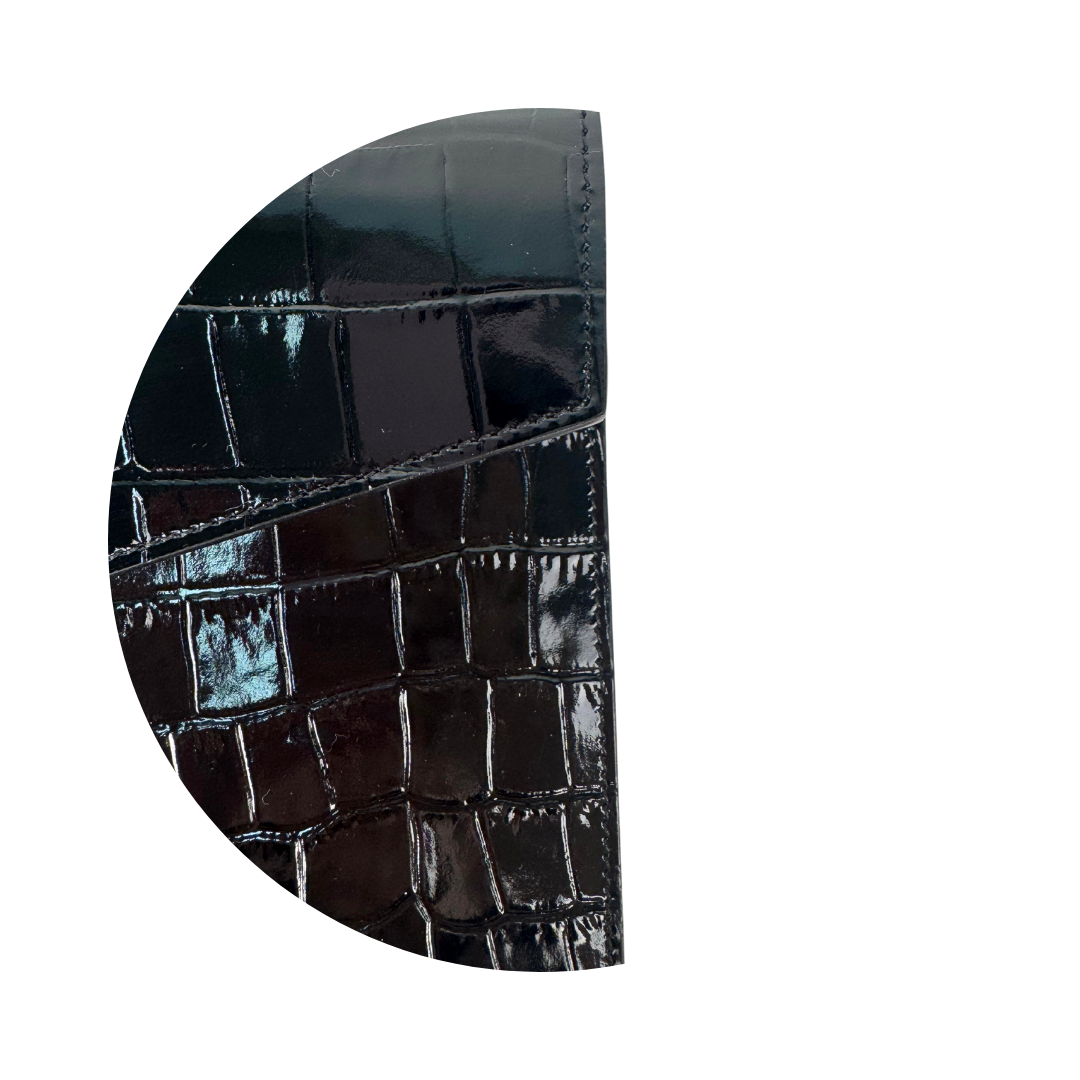 YSL Croc Embossed Uptown Clutch