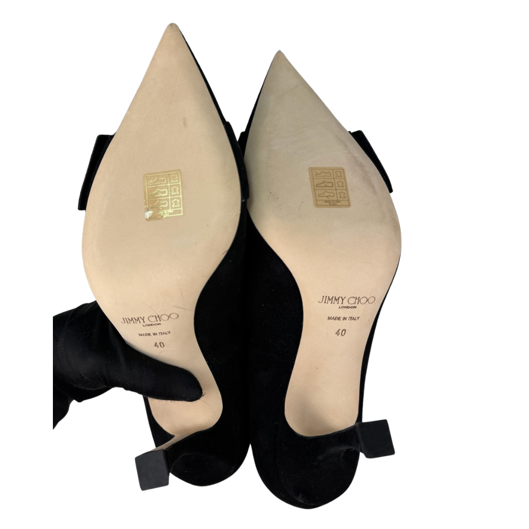 Jimmy Choo Suede Melva 90 Pumps - Size 40