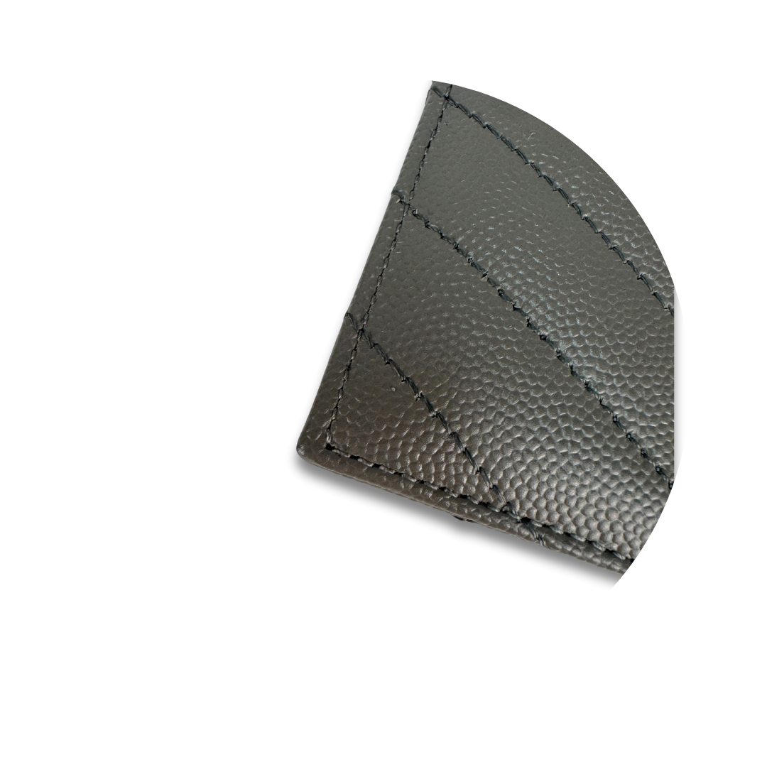 YSL Fog Cassandre Grain de Poudre Leather Card Case