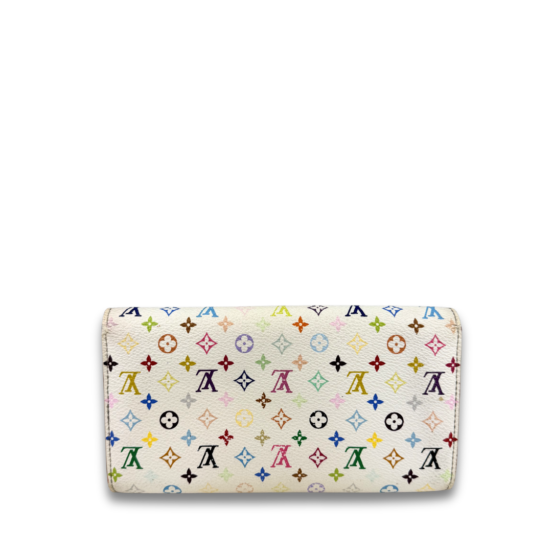Louis Vuitton White Murakami Sarah Wallet