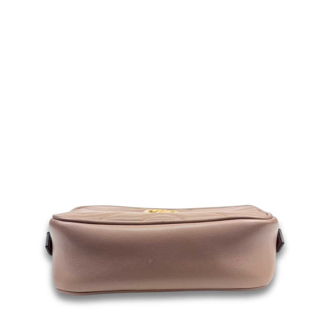 Gucci Dusty Rose Mini Marmont Camera Bag