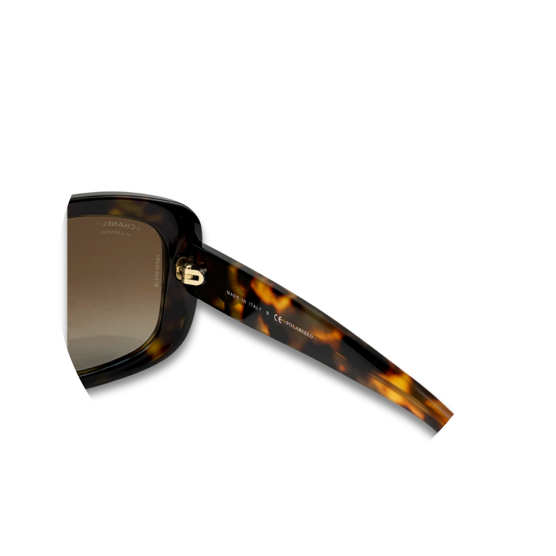 Chanel Oversized Tortoiseshell Sunglasses