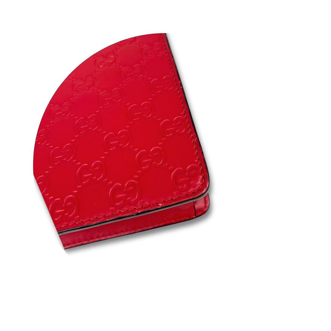 Gucci Guccissima Red Document Holder