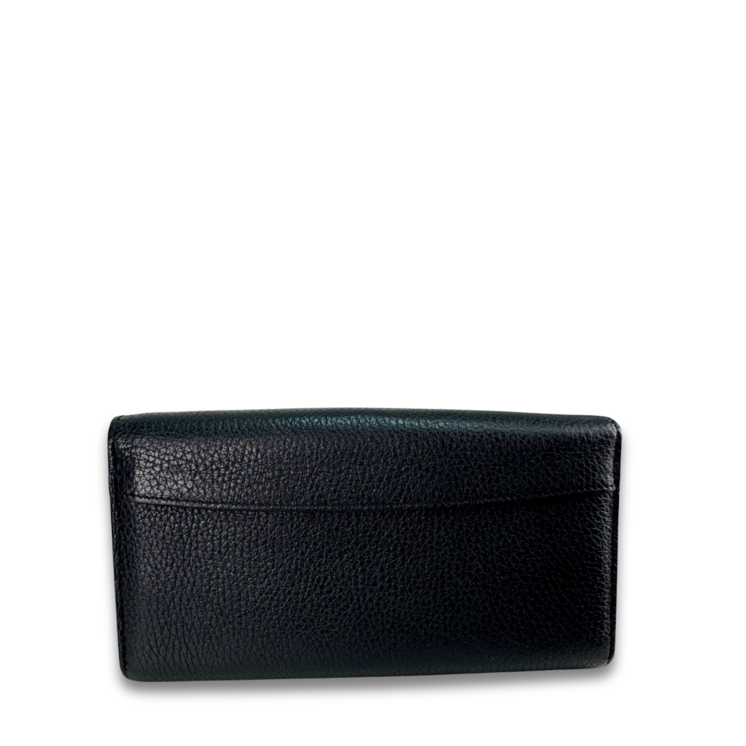 Louis Vuitton Black Capucines Flap Wallet