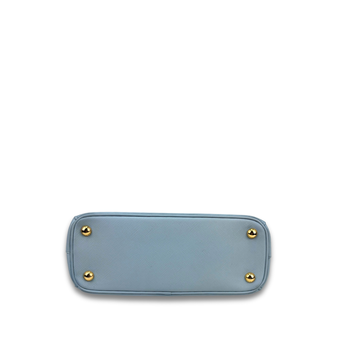 Prada Mini Light Blue Double Zip Galleria