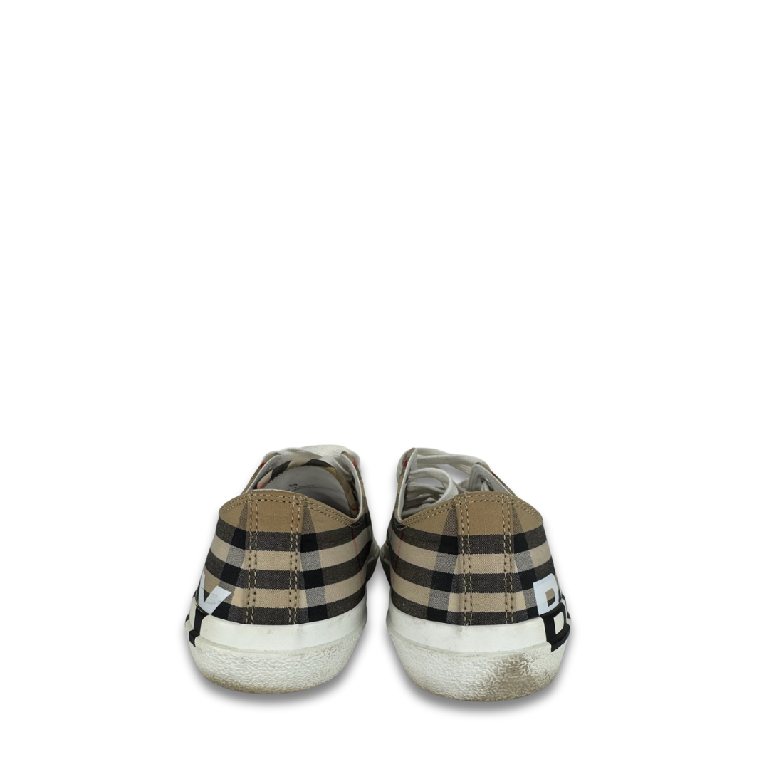 Burberry Plaid Low Top Sneakers - Size 39