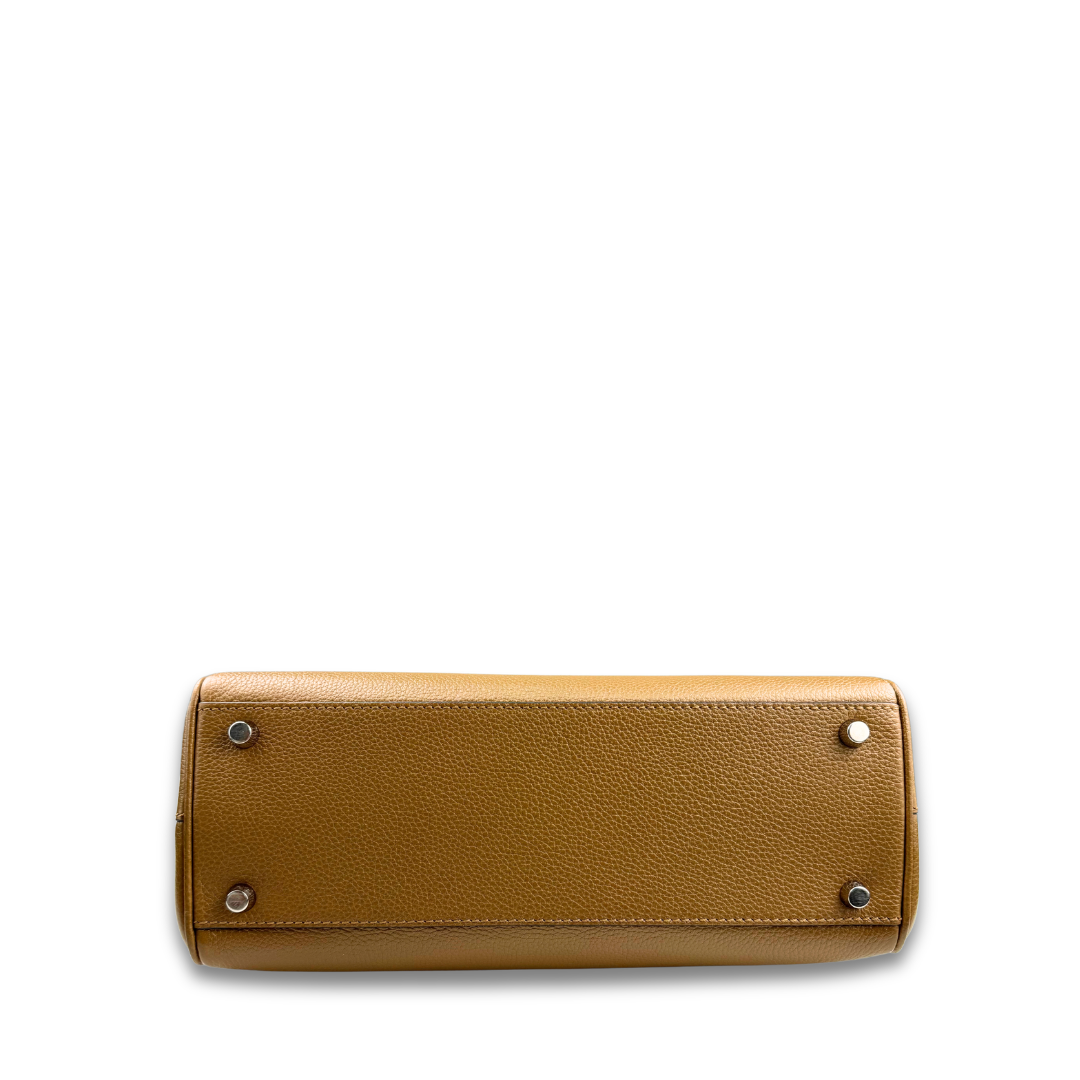 Gucci Small Brown Calfskin Zumi Top Handle Bag