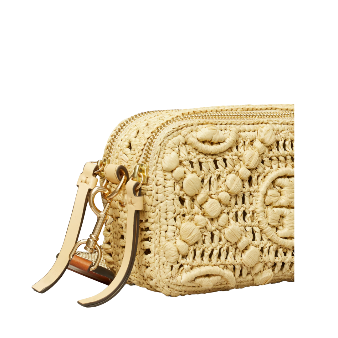 Tory Burch Mini Miller Raffia Crossbody