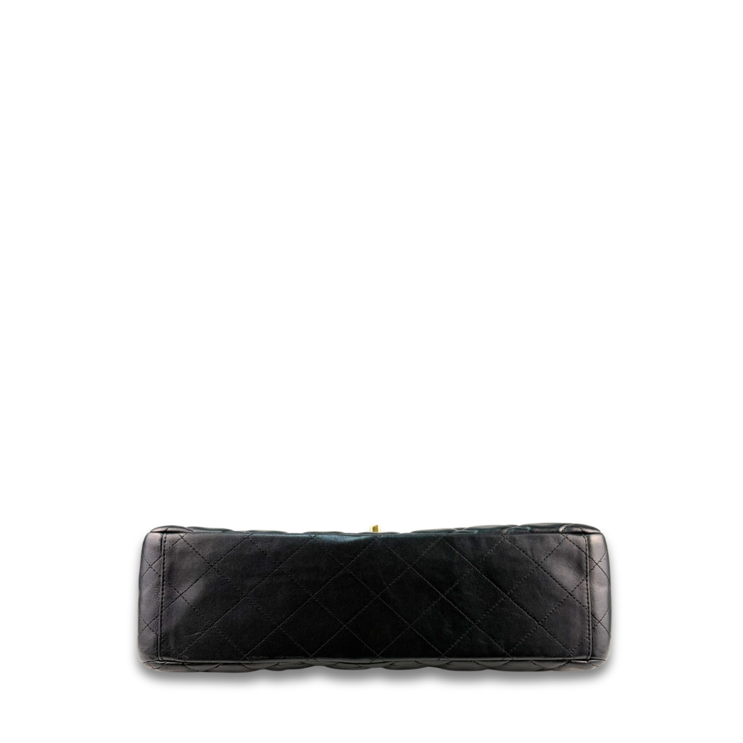 Chanel Black Lambskin Maxi Single Flap