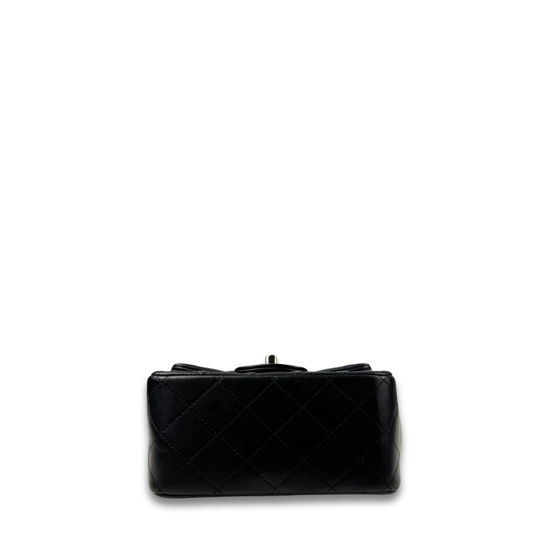 Chanel Black Lambskin Classic Square Mini