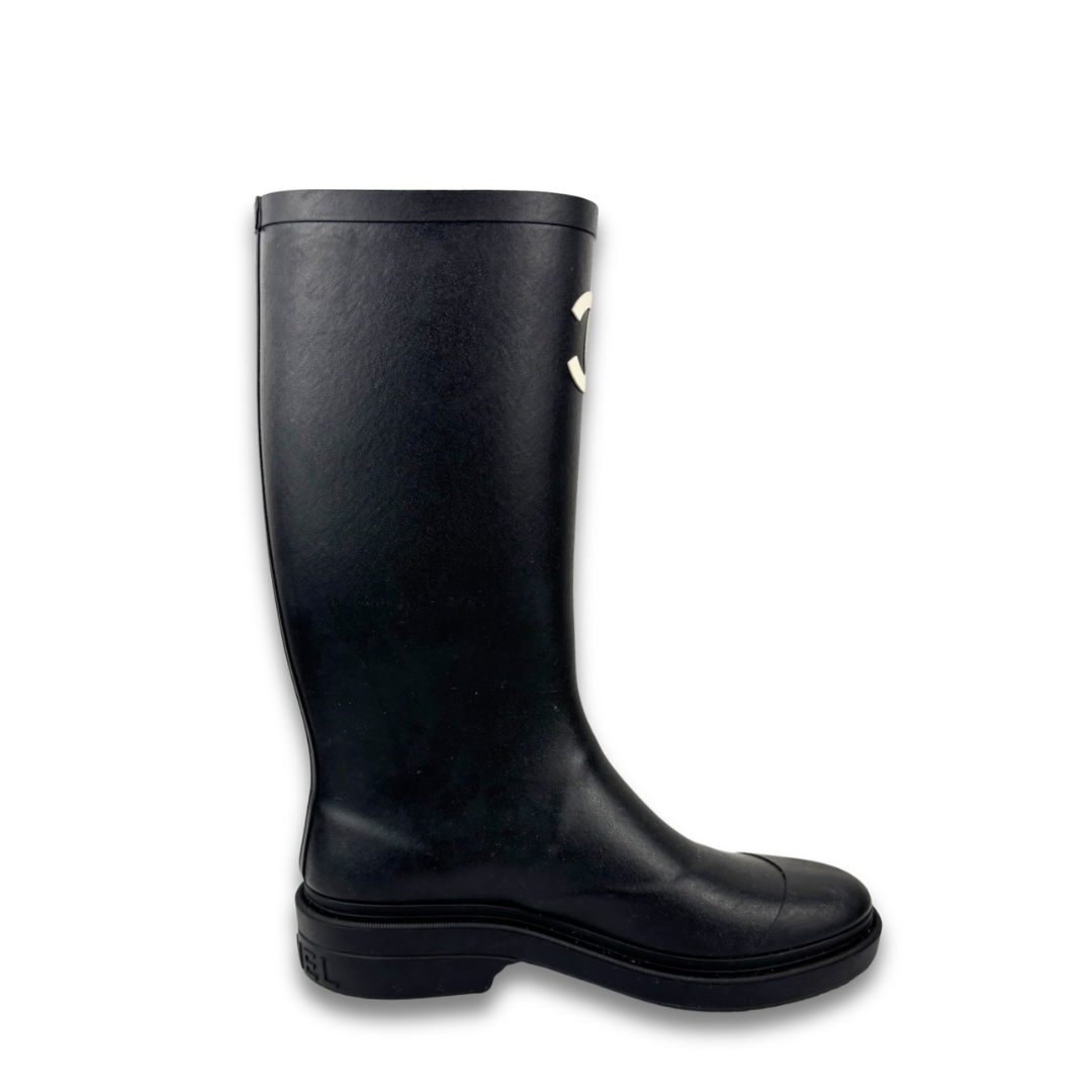Chanel Knee High Rainboots - Size 37