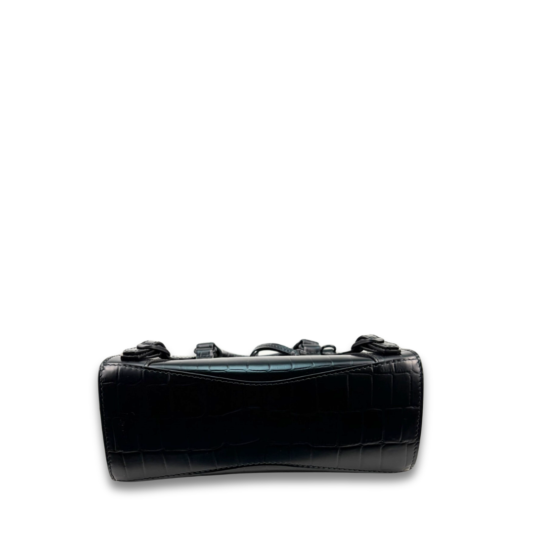 Balenciaga Matte Croc-Embossed Neo Classic City Bag